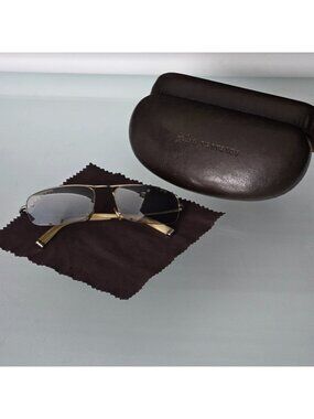 Vintage John Varvatos V100 Sunglasses Shiny Silver 56 -17 135